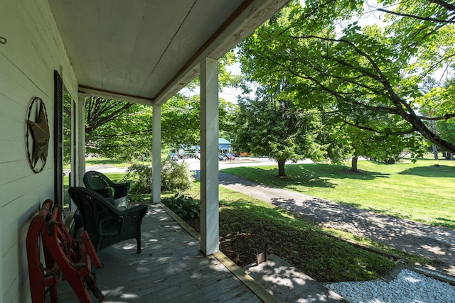 view of patio / terrace featuring covered porch