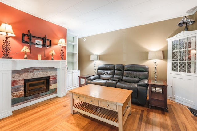 living room featuring hardwood / wood-style flooring