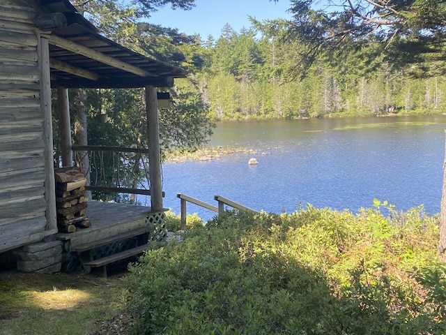 LOT14 Rowe Pond Rd, Pleasant Ridge Plt, ME 04920 - dock area featuring a water view and a forest view