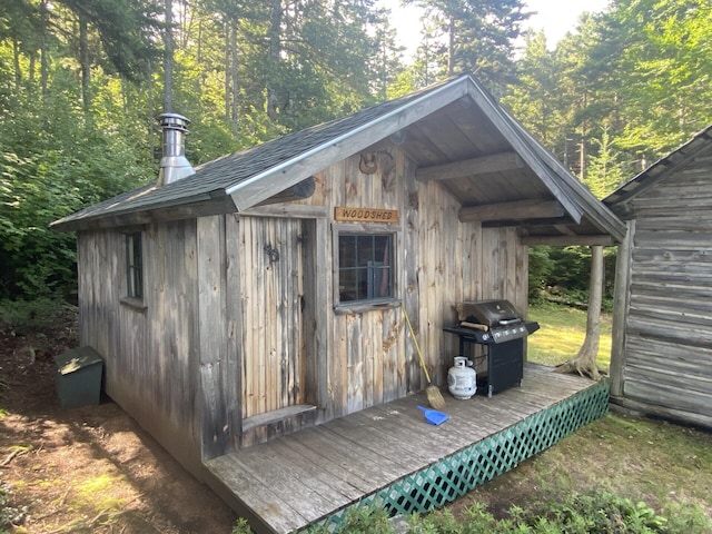LOT14 Rowe Pond Rd, Pleasant Ridge Plt, ME 04920 - view of outbuilding featuring an outbuilding and a view of trees