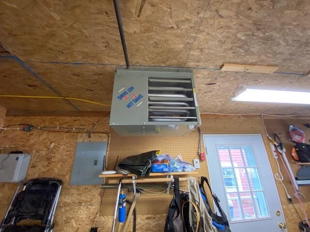 storage area featuring electric panel