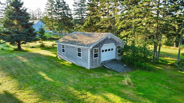 exterior space with a lawn