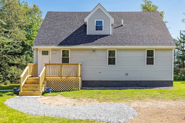 view of front of house featuring a deck