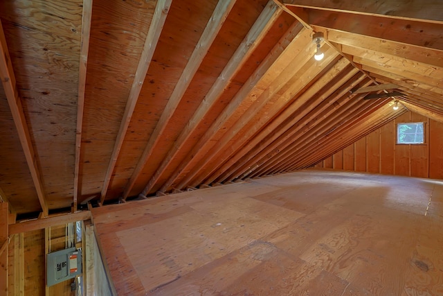 view of attic