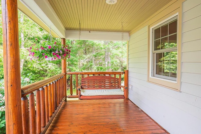view of wooden deck