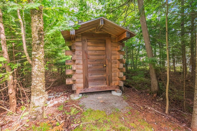 view of shed