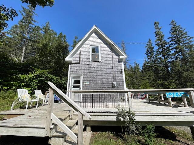 11 Sardine Way, Lubec, ME 04652 - back of house featuring a deck