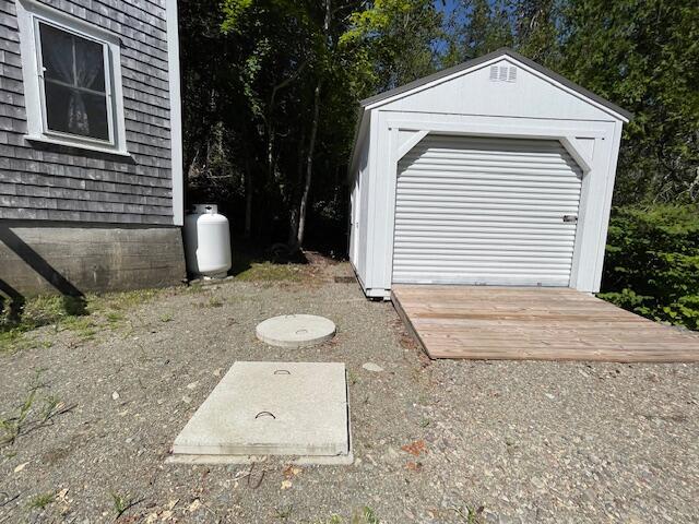 11 Sardine Way, Lubec, ME 04652 - garage with a storage unit