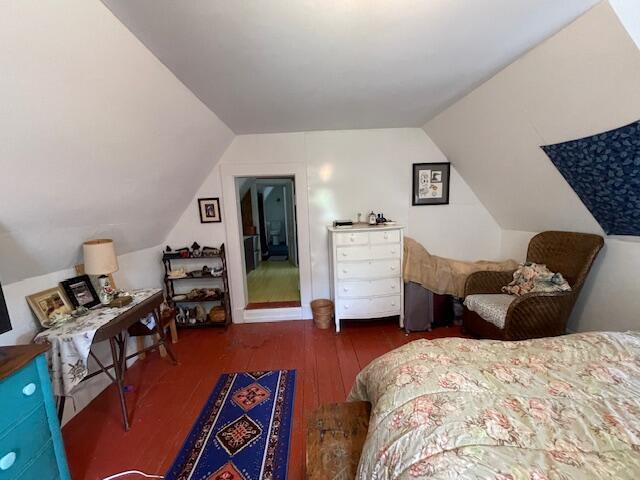 11 Sardine Way, Lubec, ME 04652 - bedroom with wood-type flooring and vaulted ceiling