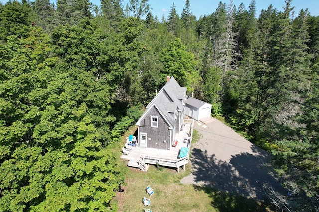 11 Sardine Way, Lubec, ME 04652 - birds eye view of property featuring a wooded view
