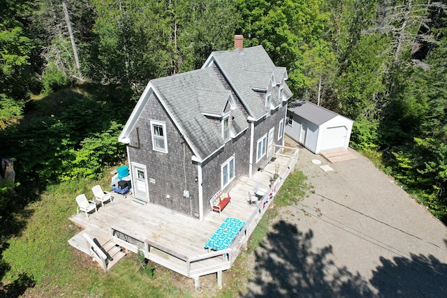 11 Sardine Way, Lubec, ME 04652 - drone / aerial view featuring a wooded view