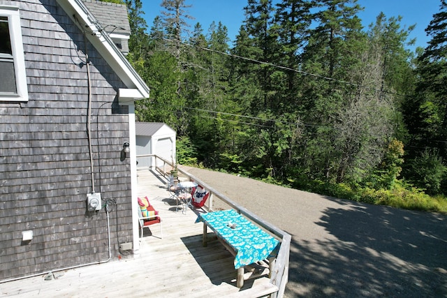 11 Sardine Way, Lubec, ME 04652 - deck with a forest view