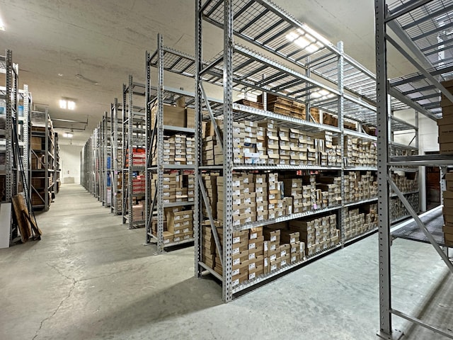 view of storage area