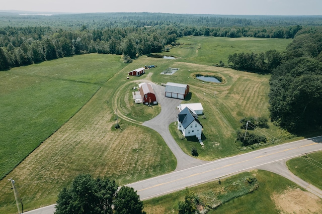 aerial view featuring a rural view