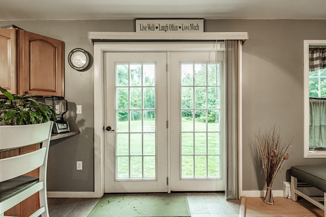 entryway with french doors