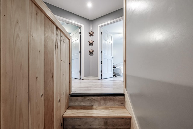 interior space with wood-type flooring