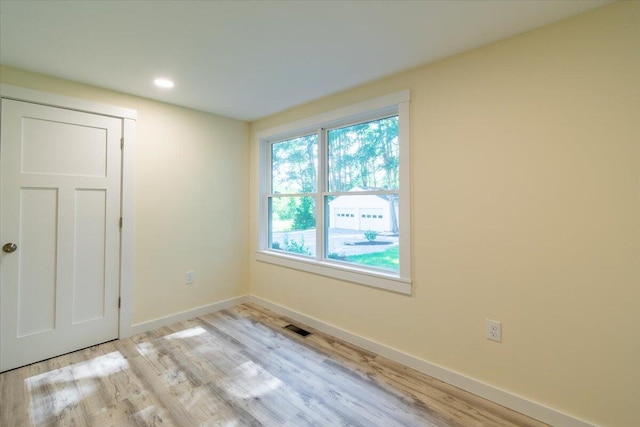 interior space featuring light wood-type flooring