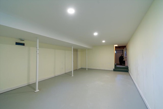 view of basement