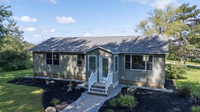 view of front of house with a front yard