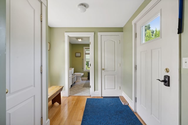 interior space featuring light wood-type flooring