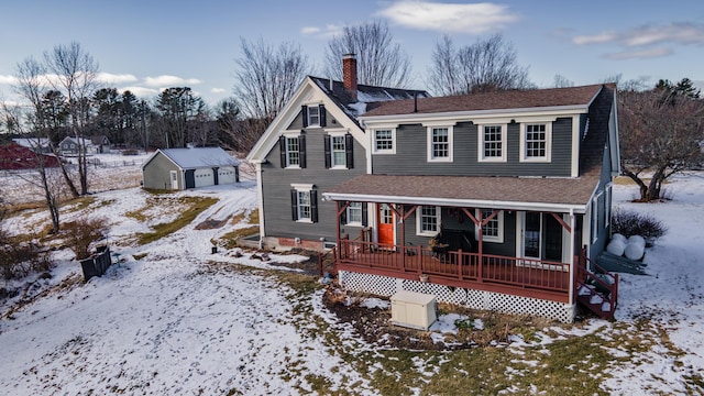 view of front of property with a porch