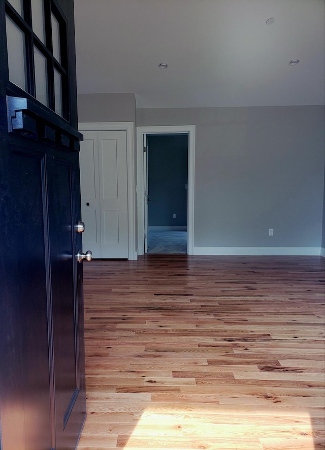 interior space featuring light hardwood / wood-style floors