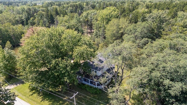 292300 Main Rd, Islesboro, ME 04848 - bird's eye view featuring a wooded view