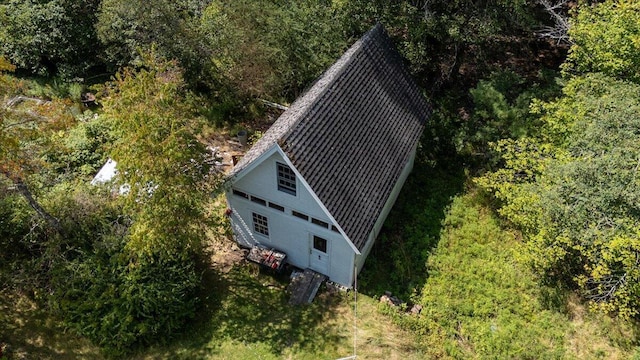292300 Main Rd, Islesboro, ME 04848 - birds eye view of property with a wooded view