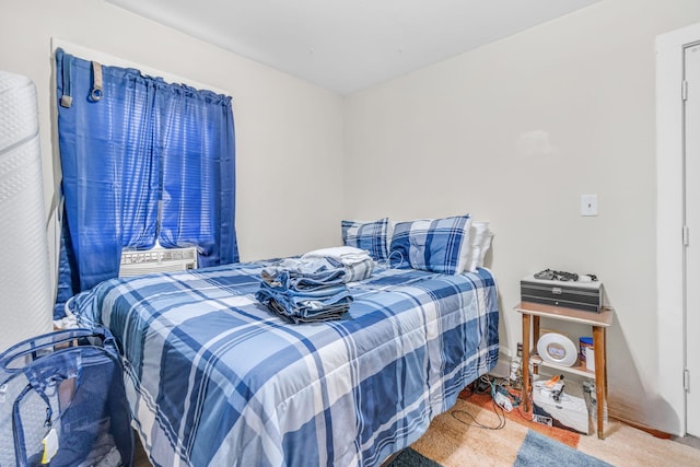 bedroom featuring carpet