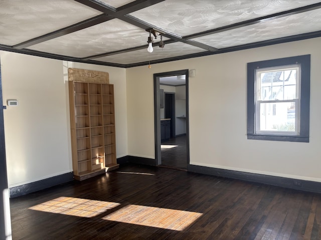 unfurnished room featuring dark hardwood / wood-style floors