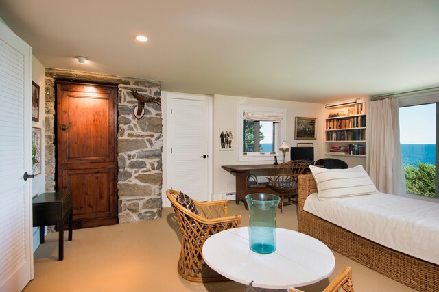 41 Sandpiper Ln, Bristol, ME 04539 - living area with carpet and baseboard heating