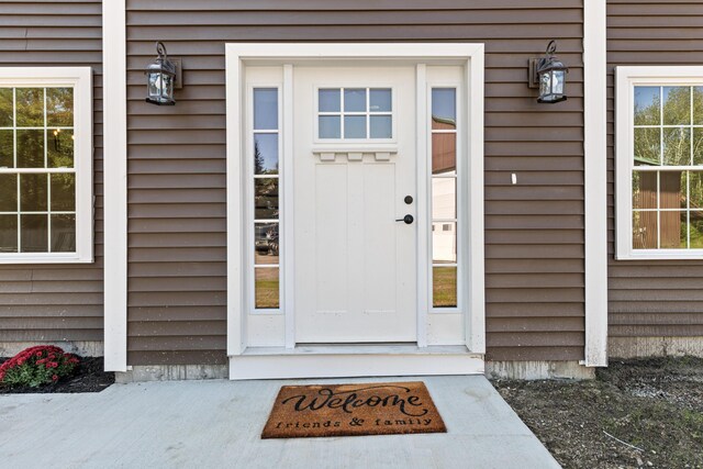 view of doorway to property