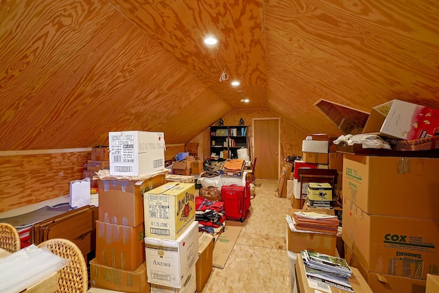 view of unfinished attic