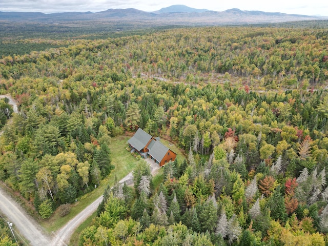 aerial view featuring a mountain view