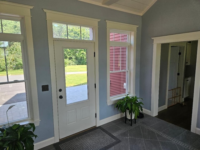 view of tiled foyer