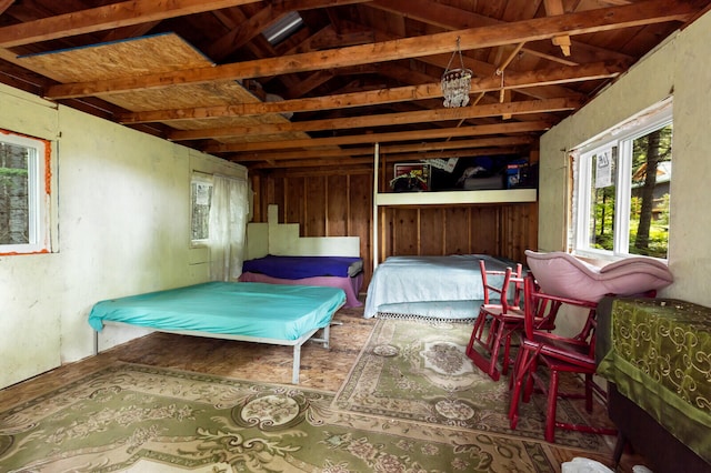 interior space with vaulted ceiling