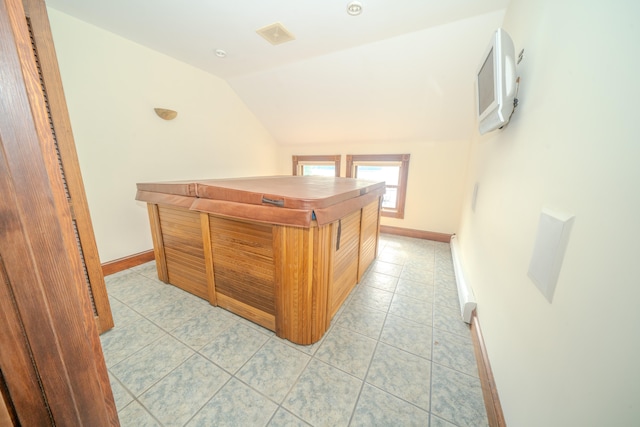 interior space with lofted ceiling