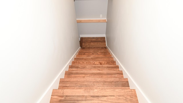 48 Harmony Row, Bethel, ME 04217 - staircase featuring wood finished floors