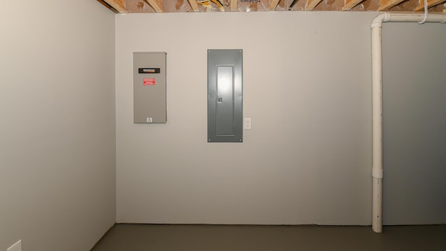 48 Harmony Row, Bethel, ME 04217 - empty room featuring electric panel and finished concrete floors