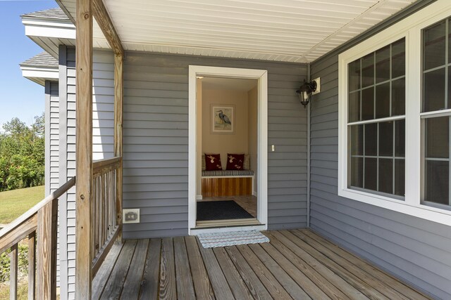 view of wooden terrace