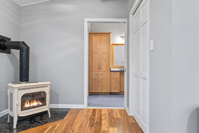 living room with wood-type flooring