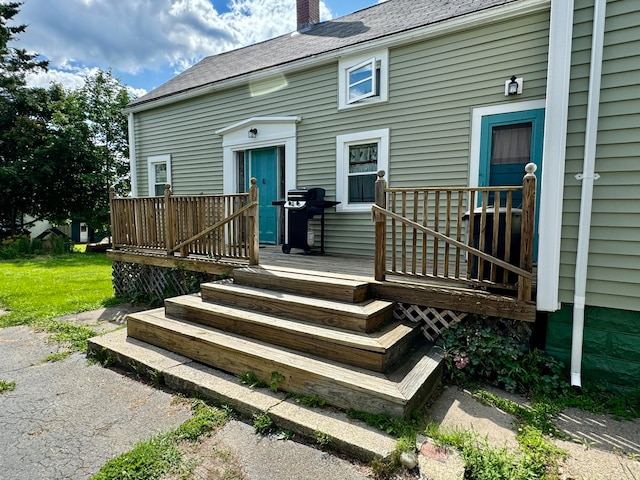 exterior space featuring a deck