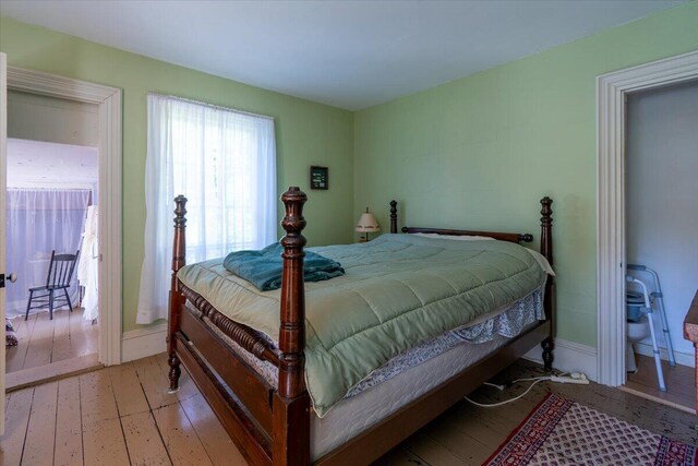 bedroom featuring light hardwood / wood-style flooring