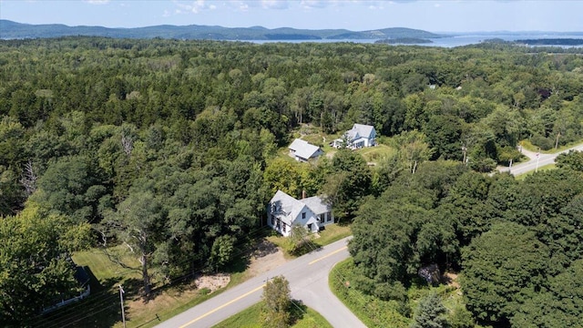 292300 Main Rd, Islesboro, ME 04848 - birds eye view of property featuring a mountain view and a view of trees
