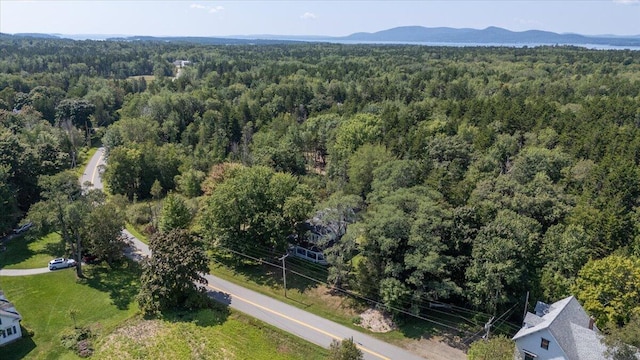 292300 Main Rd, Islesboro, ME 04848 - bird's eye view with a wooded view and a mountain view