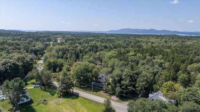 292300 Main Rd, Islesboro, ME 04848 - bird's eye view with a wooded view and a mountain view