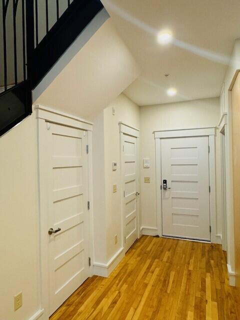 interior space featuring light wood-type flooring