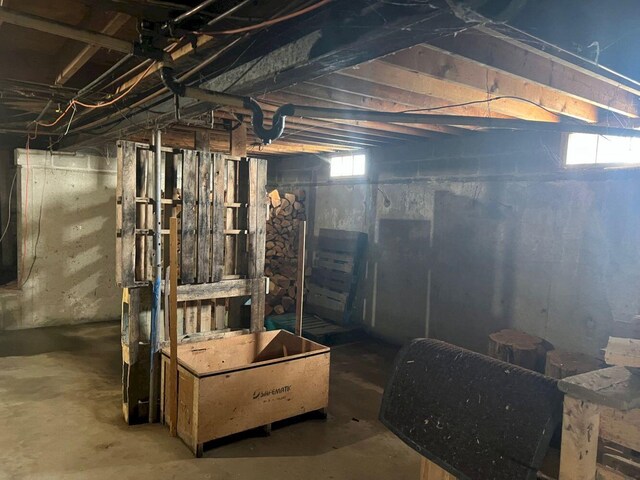 view of basement