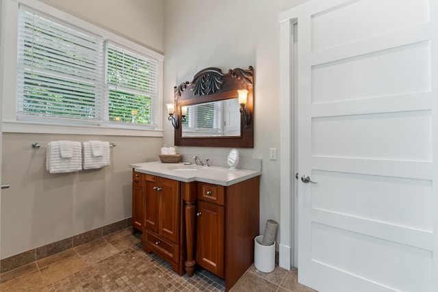 bathroom with vanity