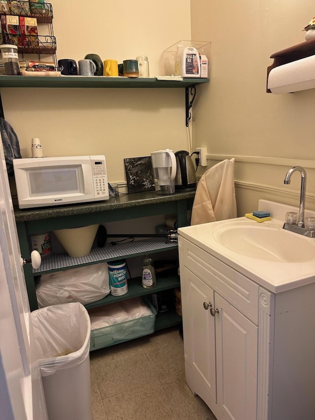 bathroom with vanity